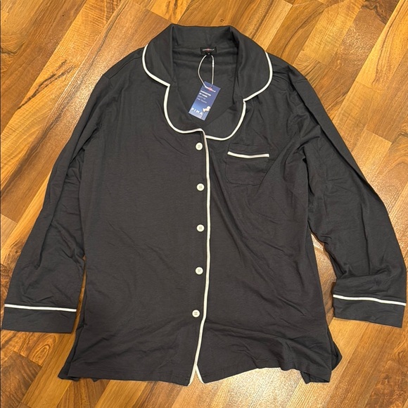 Cosabella charcoal button up sleep top women‎ 1x - Picture 1 of 3